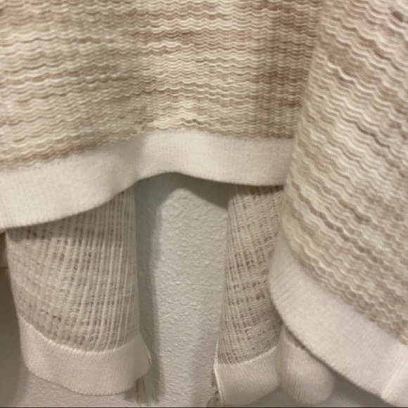 Club Monaco Cream and Tan Wrap Poncho Shawl Rriyanka - Picture 8 of 16